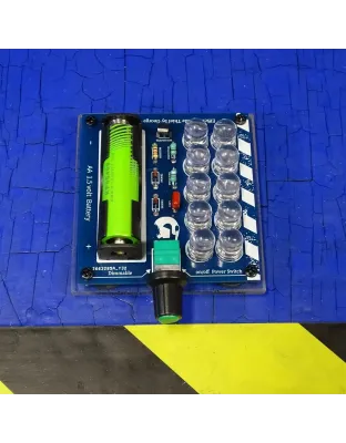 High Efficiency Joule Thief AA 1.5volt Battery to 10 Leds 10mm, startup 0.6V