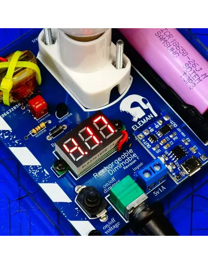 Emergency Lighter Joule Thief 3,7volt Dimmable &amp; Rechargeable micro usb 5volt