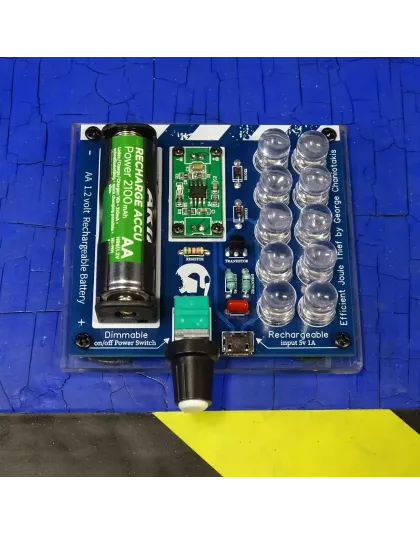 High Efficiency Joule Thief AA 1,2 volt Dimmable &amp; Rechargeable, startup 0.6V