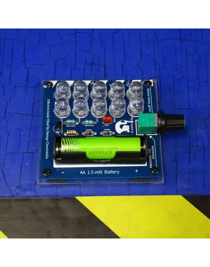 High Efficiency Joule Thief AA 1.5volt Battery to 10 Leds 10mm, startup 0.6V