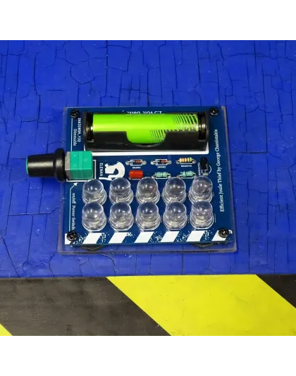 High Efficiency Joule Thief AA 1.5volt Battery to 10 Leds 10mm, startup 0.6V