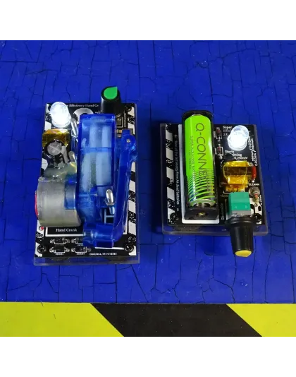 2pcs Hand Crank Supercapacitor &amp; Super Efficiency Joule Thief AA 1.5volt