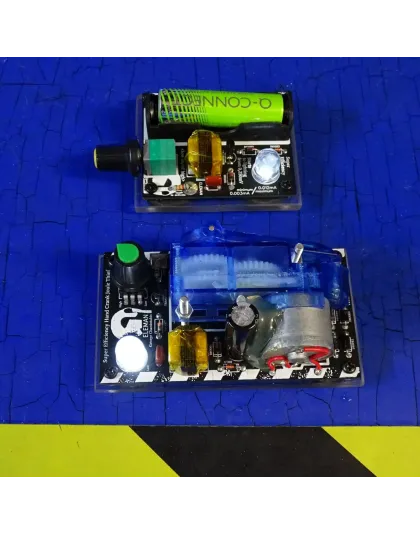2pcs Hand Crank Supercapacitor &amp; Super Efficiency Joule Thief AA 1.5volt