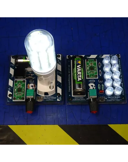 2pcs Joule Thief AA 1,2volt Combination Dimmable &amp; Rechargeable micro usb 5volt