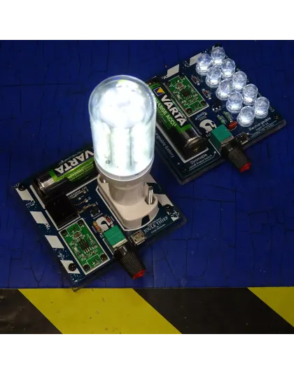 2pcs Joule Thief AA 1,2volt Combination Dimmable &amp; Rechargeable micro usb 5volt