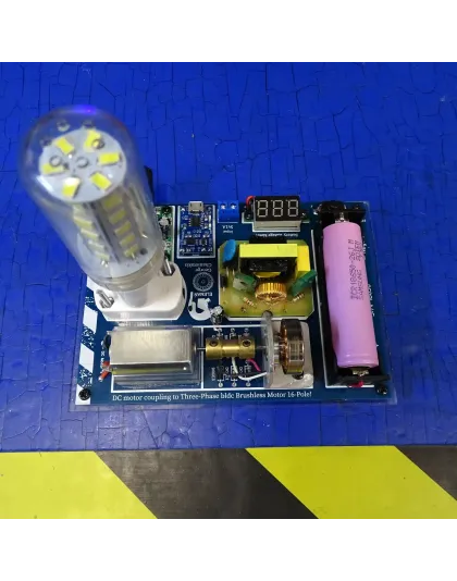 DC Motor to Three Phase Brushless Motor Generator &amp; Rechargeable micro usb 5volt